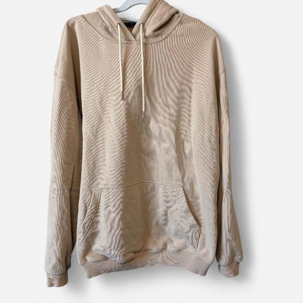 White-fox-boutique Women's Cream and Tan Hoodie